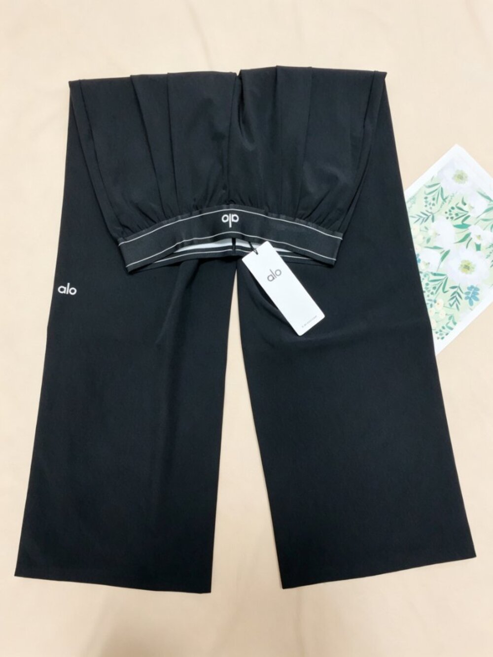 NWT👋ALO Yoga Suit Up Trouser Black Wide Leg🚀Regular 30" Inseam - Picture 6 of 12